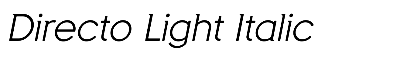 Directo Light Italic